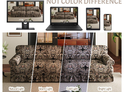 Luxuriously Comfortable Cloud Couch With Elegant Rolled Arms & Pleated Skirt Design