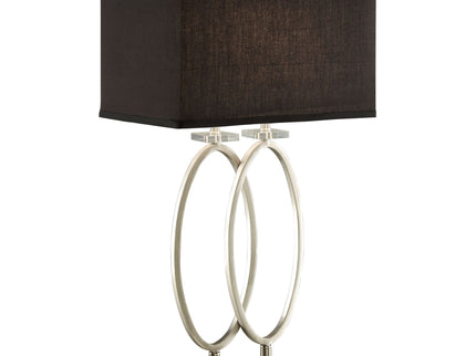 Rectangular Shade Accent Lamp With 3 Way Switch - Silver