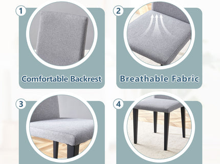 Versatile Dining Chairs With Comfortable Design And Metal Legs