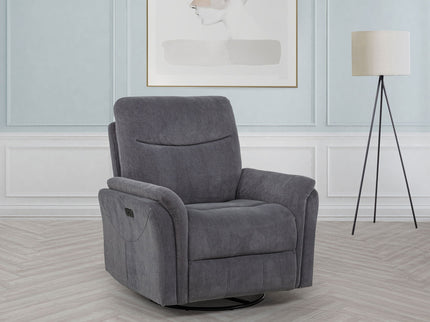 Beacon - Power Swivel Recliner With USB Charging And Adjustable Recline
