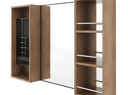 41.3" Wall Mounted Bathroom Cabinet With Storage - Imitative Oak