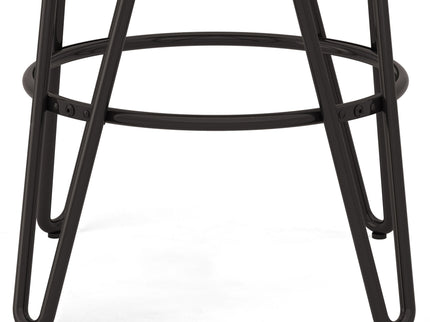 Simeon - Multifunctional Metal Stool With Wood Seat