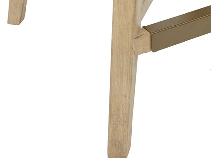 Design Swivel Counter Stool With Low Back Support Polyester And Solid Wood - Cream