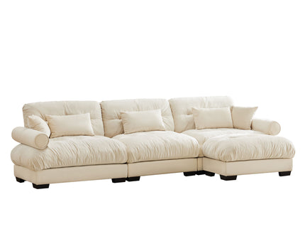 Super Comfort Oversized Modular Sectional Sofa With Movable Ottoman