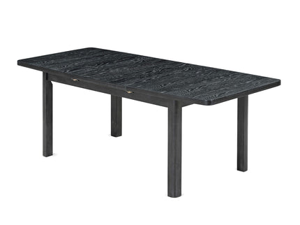 Topmax - Rustic Extendable Dining Table Set With Removable Leaf, 6 Upholstered Armless Dining Chairs And 2 Padded Arm Chairs, 9 Pieces