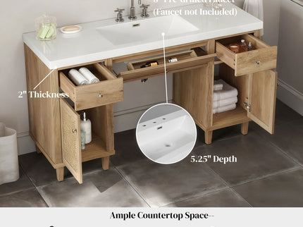 Bathroom Vanity With Sink, Spacious Storage Cabinet