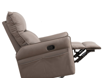 360° Modern Small Rocking Swivel Recliner Chair With Side Pocket