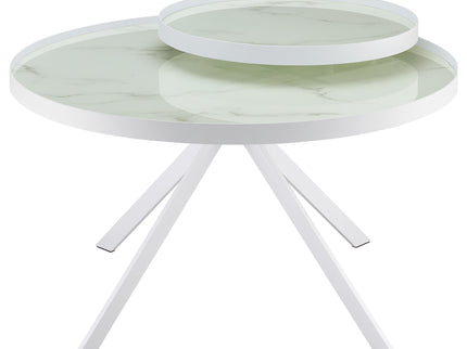 Shayne - Round Top Coffee Table With 2 Tier Design