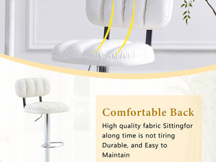 Adjustable Height Bar Stools With Footrest For Kitchen Island (Set of 2)