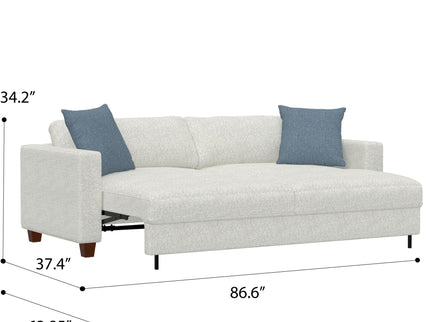 Pop Up Sleeper Sofa For Living Spaces - White