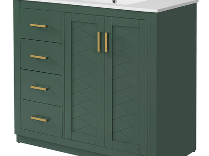 Bathroom Vanity With Sink Combo, Storage Cabinet, Freestanding Set With 3 Drawers & Soft Closing Doors