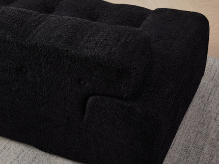 Cloud Series Minimalist Button Tufted Square Arm 3 Seater Sofa