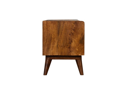 Solid Wood Bench With Upholstered Sea
