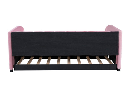 Upholstered Daybed With Ergonomic Design Backrest