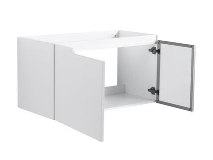 36" (35 1 / 4") Wall Mounted Bathroom Vanity, Cabinet With Half Door (Excluding Sink) - Glossy White