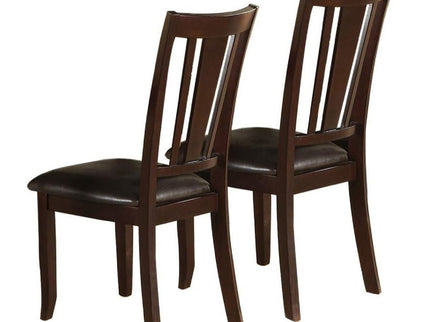 7 Piece Set, Dining Table With Butterfly Leaf And 6 Side Chairs - Espresso