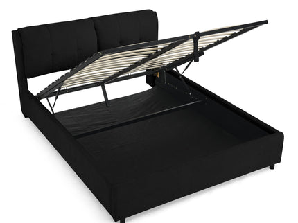 Storage Upholstered Hydraulic Platform Bed With Integrated Headboard