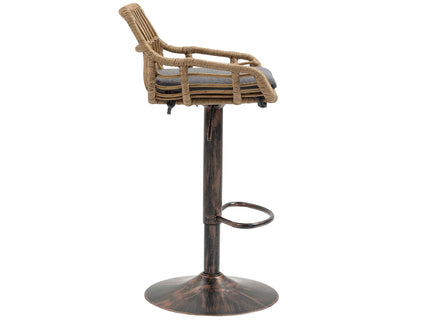 Modern Swivel Bar Stools Adjustable Counter Chairs With Footrest (Set of 2)