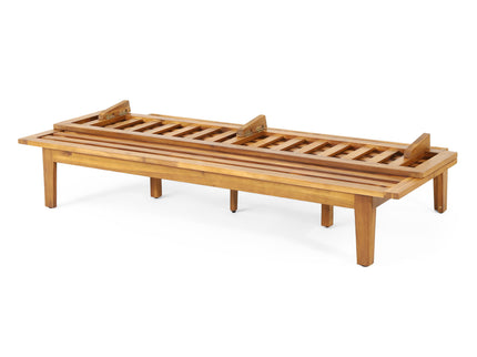 Outdoor Elegance Daybed With Convertible Design Cushion Frame - Beige