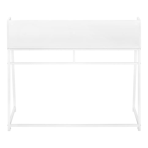 Computer Desk For Home Office, Laptop, Storage Shelves, Marble Look Contemporary & Modern