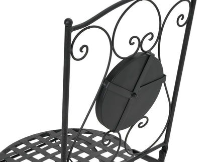 Lambert - Outdoor Chat Set - Black / Red