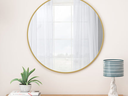 Wall Circular Mirror Metal Framed Mirror Round Vanity Mirror Dressing Mirror, For Bathroom, Living Room, Bedroom Wall Decor