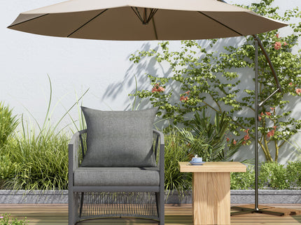 Modern Curved Aluminum Lounge Chair With Stylish Rope Weave Design And Cushioned Comfort For Outdoor