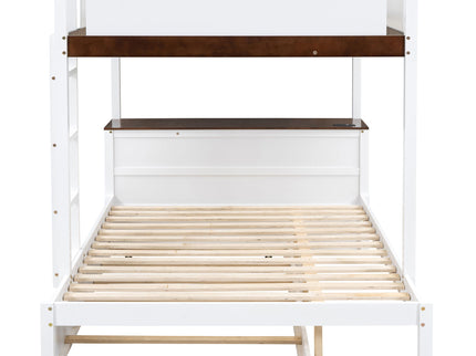 Bunk Bed With Twin Size Trundle, Storage And Desk