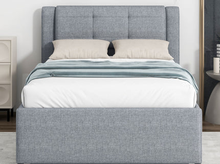 Upholstered Platform Bed With Multifunctional Trundle