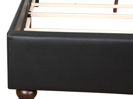 Upholstered Nailhead Trim Chic Bed