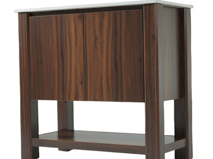 Modern Bathroom Vanity With Rectangle Ceramic Sink, Soft Closing Doors