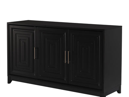 TV Stand For TVs Up To 65", Modern Entertainment Center Media Console Cabinet With 2 Spacious Storage Space, Solid Wood Legs For Living Room