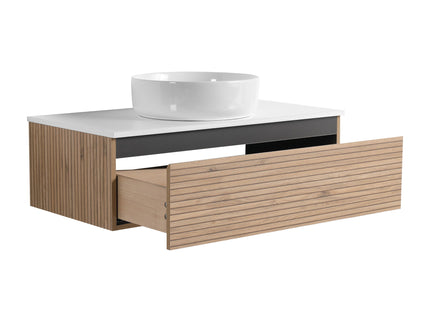 Wall Mounted Bathroom Vanity With Art Sink & 1 Soft Close Drawer