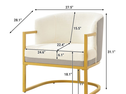 Upholstered Reading Accent Armchair For Living Room