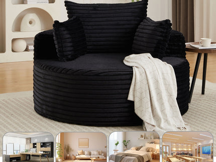 Modern Single Sofa With Backrest Pillow For Living Room