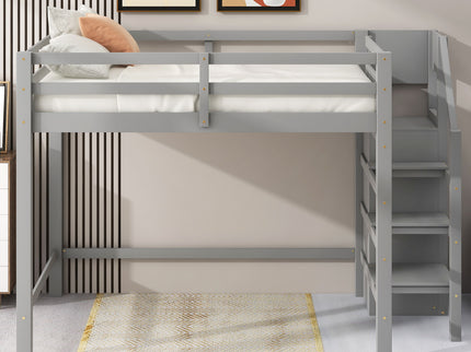 Loft Bed With Built In Storage Wardrobe And Staircase