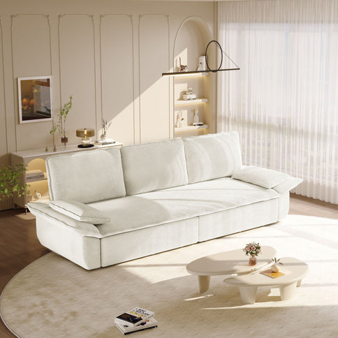 King Size Pull Out Sofa Bed, 3 In 1 Convertible Multifunctional