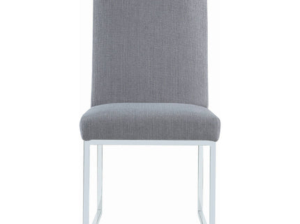 Upholstered Dining Chair Set With Base (Set of 2) - Gray