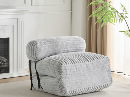 Latina - Indoor Foldbable Bean Bag Lounge Chair - Light Gray