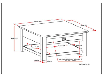 Monroe - Handcrafted Side Table