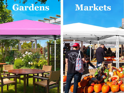 10'X20' Ez Pop Up Canopy Outdoor Portable Party Folding Tent With 6 Removable Sidewalls + Carry Bag + 4 Pieces Weight Bag