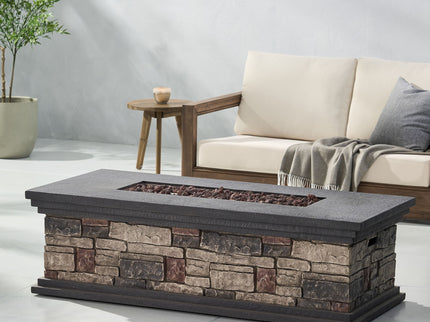Fire Pit With Lightweight Concrete And Steel Frame
