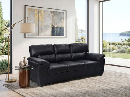 3 Seater Sofa With Padded Armrests And Triangular Leg