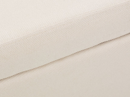 Upholstered Storage Ottoman With Nailhead Trim - Beige