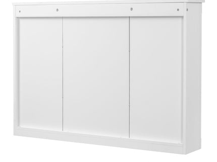 Wall Mounted Bathroom Storage Cabinet With Mirror, Medicine Cabinet With 6 Open Shelves And Adjustable Interior - White