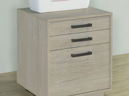 Loomis - 3 Drawer Home Office File Cabinet - White / Gray