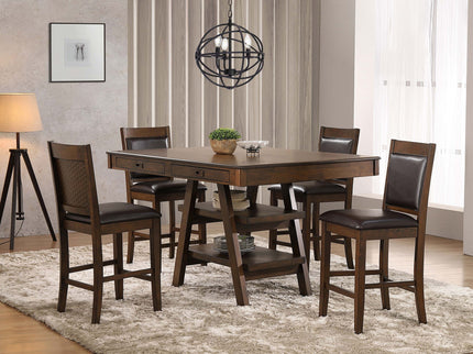 Ferrara - 2 Drawer Counter Height Table - Walnut