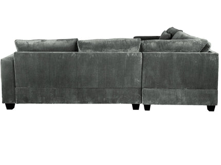Modern Style L-Shaped Sectional Set With Ottoman