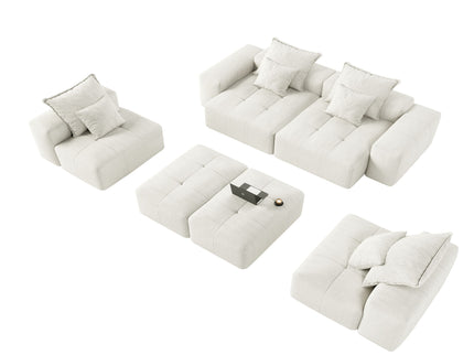 Modern Oversized Diy Combination Modular Sectional Sofa With Pillows