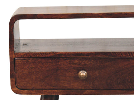 Solid Wood Curved Media Unit